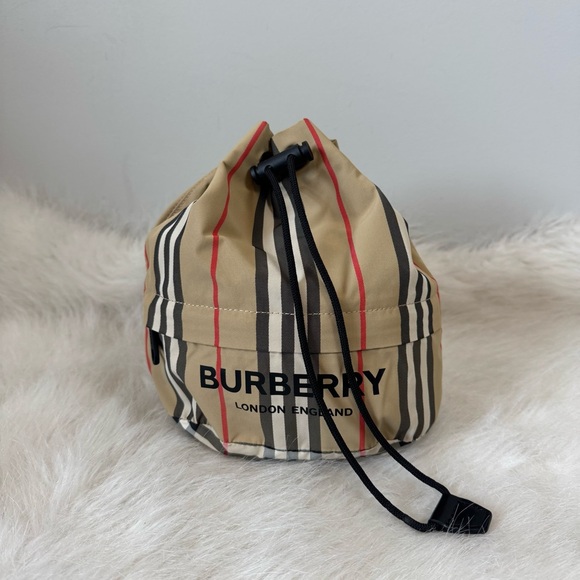 Burberry Phoebe Canvas Nylon Draw String Bag - Picture 6 of 14